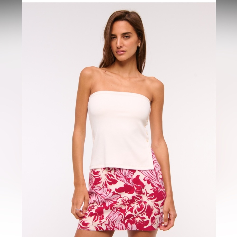 NWT A&F Scarlett Linen Blend Mini Skort